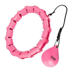 Masážna hula hoop ONE Fitness OHA02 so závažím ružová | Fitness Lifestyle