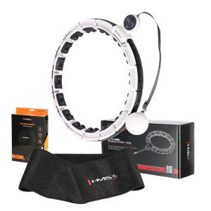 Súprava masážna hula hoop HMS HHM16 so závažím, magnetmi a počítadlom a zoštíhľujúceho pásu BR163 | Fitness Lifestyle