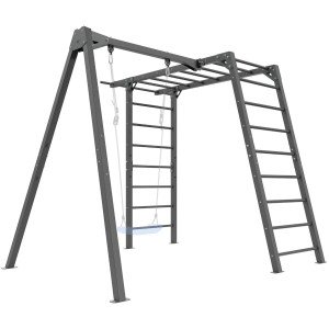 Oceľová konštrukcia na záhradnú hojdačku s preliezačkou / rebrinami MARBO MO-Z6 | Fitness Lifestyle