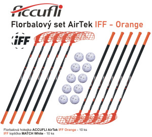 Accufli florbalovy set AirTek IFF - Orange | Fitness Lifestyle