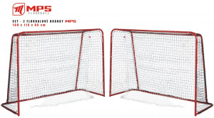 SET - 2 ks florbalové skladacie bránky MPS - 160 x 115 x 65 cm - kovové | Fitness Lifestyle