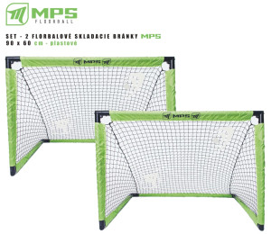 SET - 2 ks florbalové skladacie bránky MPS - 90 x 60 cm - plastové | Fitness Lifestyle