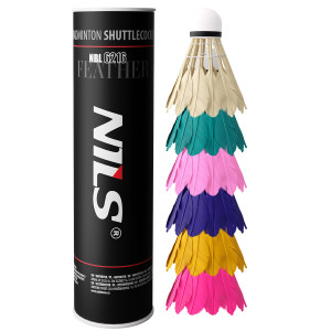 Badmintonové loptičky z peria NILS NBL6216 multicolor 6 ks | Fitness Lifestyle