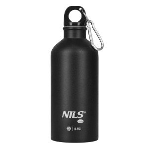 Nerezová turistická fľaša Nils Camp NC3801 čierna 500 ml | Fitness Lifestyle