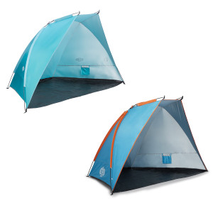 Plážový stan NILS Camp NC8030 modrý-oranžový | Fitness Lifestyle