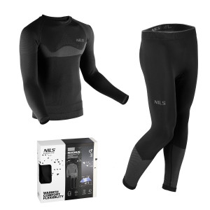 Pánska bezšvová termobielizeň NILS BTZ0464 Magnus čierna | Fitness Lifestyle