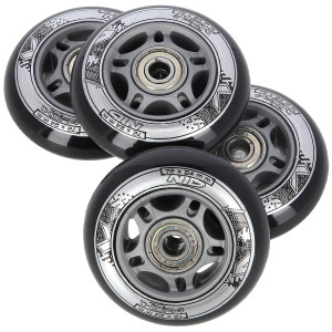 Zostava čiernych PU koliesok 72x24 + ložiská ABEC9 NILS EXTREME | Fitness Lifestyle