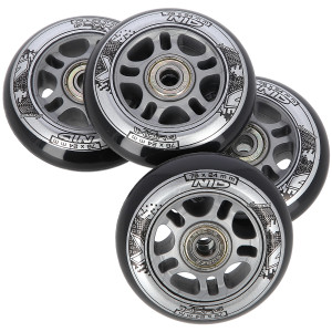 Zostava čiernych PU koliesok 76x24 + ložiská ABEC9 NILS EXTREME | Fitness Lifestyle