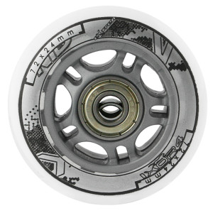 Zostava bielych PU koliesok 72x24 + ložiská ABEC7 NILS EXTREME | Fitness Lifestyle