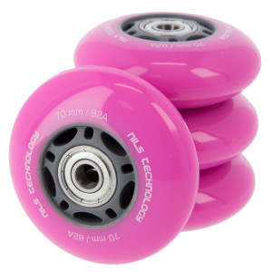 PU kolieska s ložiskami NILS EXTREME 70x24mm ABEC 7 ružové | Fitness Lifestyle