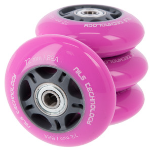 PU kolieska s ložiskami NILS EXTREME 72x24mm ABEC 7 ružové | Fitness Lifestyle