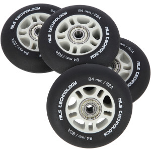 Matná kolieska NILS Extreme PU 84x24 82A s ložiskami ABEC 9, čierna, 4 ks | Fitness Lifestyle