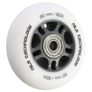 Matná kolieska NILS Extreme PU 80x24 82A s ložiskami ABEC 9, biela, 4 ks | Fitness Lifestyle