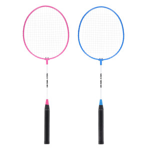 Sada 2 dadmintonových rakiet a nylonových eskadrónov nils NRZ001 Pink-Blue | Fitness Lifestyle