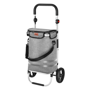 Skladacia nákupná taška na kolieskach NILS NC4305 Premium 50L sivá | Fitness Lifestyle