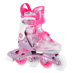 Detské kolieskové korčule NILS Fun NJ1025 FLIPZY ružové | Fitness Lifestyle