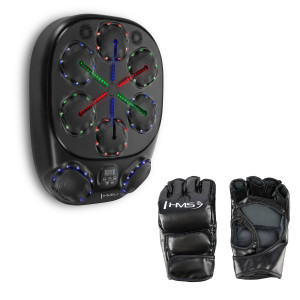 Elektronický boxer cieľ HMS TB10 s LED, Bluetooth a rukavicami (Hudobný boxovací stroj) | Fitness Lifestyle