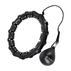 Masážna hula hoop HMS HHW02 so závažím čierna | Fitness Lifestyle