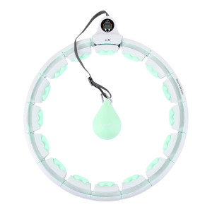 Masážna hula hoop HMS HHW06 so závažím a počítadlom zelená | Fitness Lifestyle