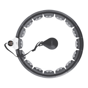 Masážna hula hoop HMS HHW06 so závažím a počítadlom čierna | Fitness Lifestyle