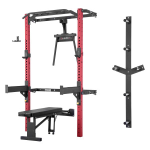 Multifunkčný posilňovací stojan - Power Rack HMS KLT22 červený | Fitness Lifestyle