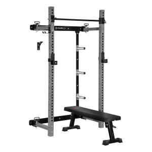 Multifunkčný skladací posilňovací stojan - Power Rack HMS KLT34 šedý | Fitness Lifestyle