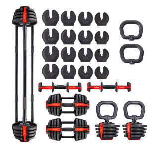 Jednoručná / obojručná variabilná činka HMS SGR18 PRO SET 3v1 40 kg | Fitness Lifestyle