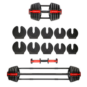 Jednoručná / obojručná variabilná činka HMS SGR40 PRO SET 2v1 40 kg | Fitness Lifestyle