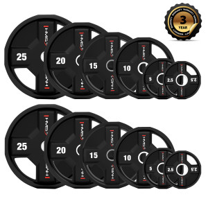 Sada olympijských polyuretánových diskov HMS TPC sada 2 x 2,5 - 25 kg | Fitness Lifestyle