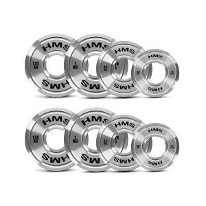 Sada oceľových olympijských diskov HMS TOS 2 x 0,25 - 1,25 kg (6 kg) | Fitness Lifestyle