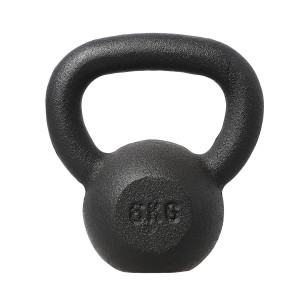 Liatinový kettlebell HMS KZG06 6 kg, čierny | Fitness Lifestyle