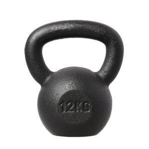 Liatinový kettlebell HMS KZG12 12 kg, čierny | Fitness Lifestyle