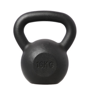 Liatinový kettlebell HMS KZG16 16 kg, čierny | Fitness Lifestyle