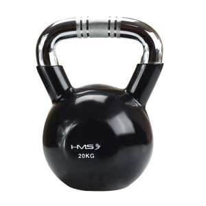 Kettlebell s chrómovaným úchopom HMS KTC 20 kg čierny | Fitness Lifestyle