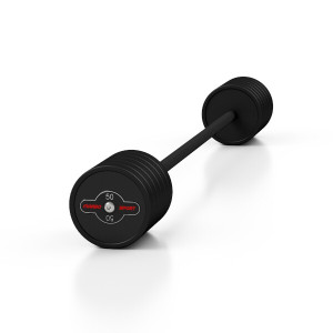 Rovná, obojručná činka MARBO MW-SG-50, 50 kg, čierna | Fitness Lifestyle