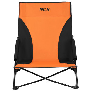 Plážové kreslo NILS NC3035 oranžovo-čierne | Fitness Lifestyle
