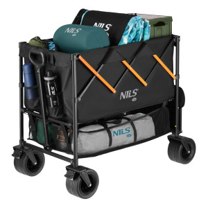 Kempingový vozík NILS Camp NC2607 XXL 160L čierno-oranžový | Fitness Lifestyle