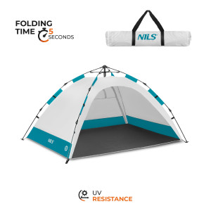 Pop-up plážový stan NILS NC4802 sivý | Fitness Lifestyle